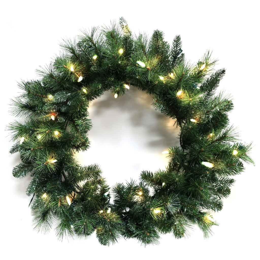 Pre-Lit Wreath, 60 cm -SW30FW30-140TW