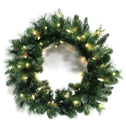 Pre-Lit Wreath, 60 cm -SW30FW30-140TW