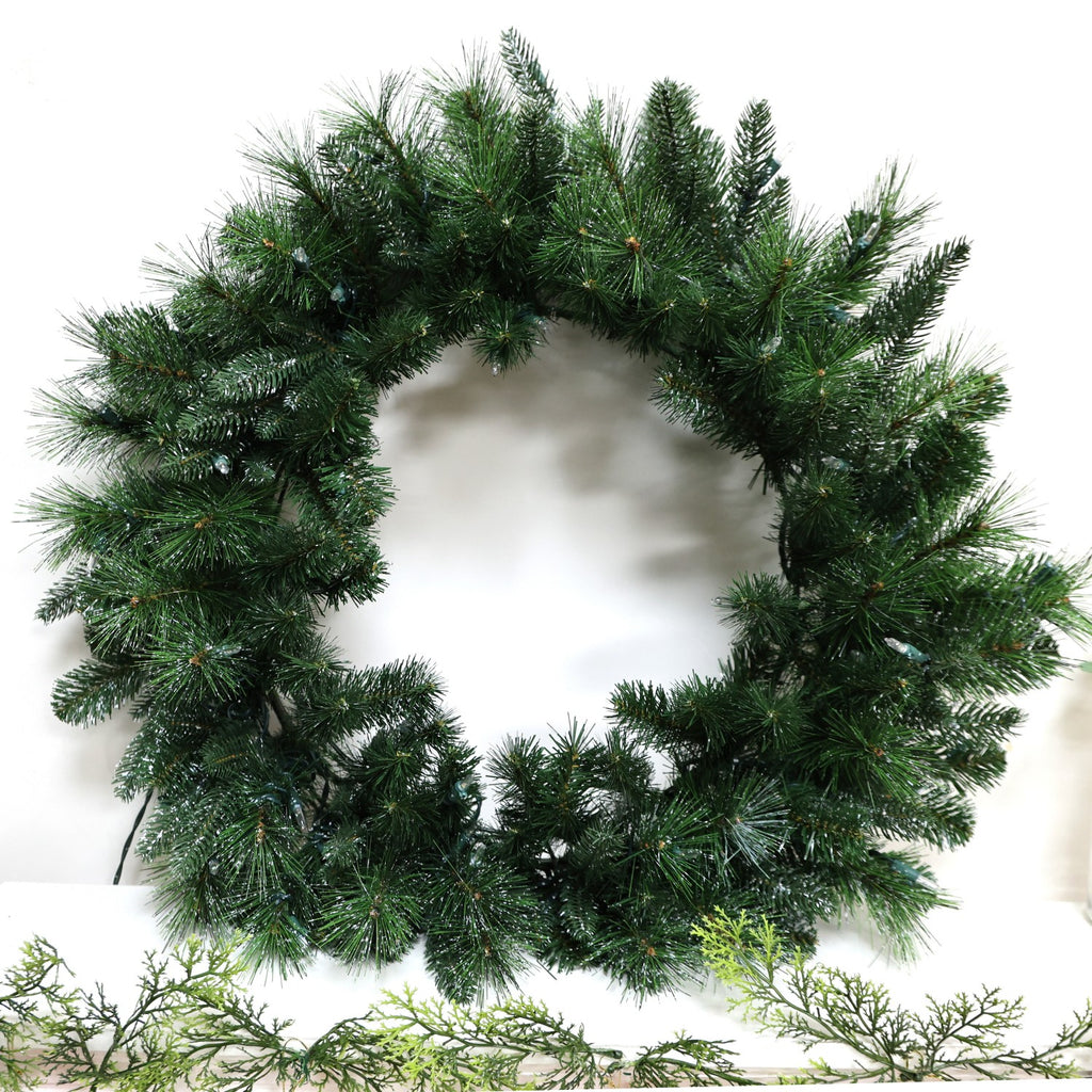 Pre-Lit Wreath, 60 cm -SW30FW30-140TW