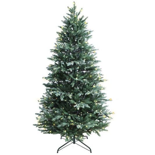 Pre-Lit Traditional Fir Multi-Function Christmas Tree,7.5 ft