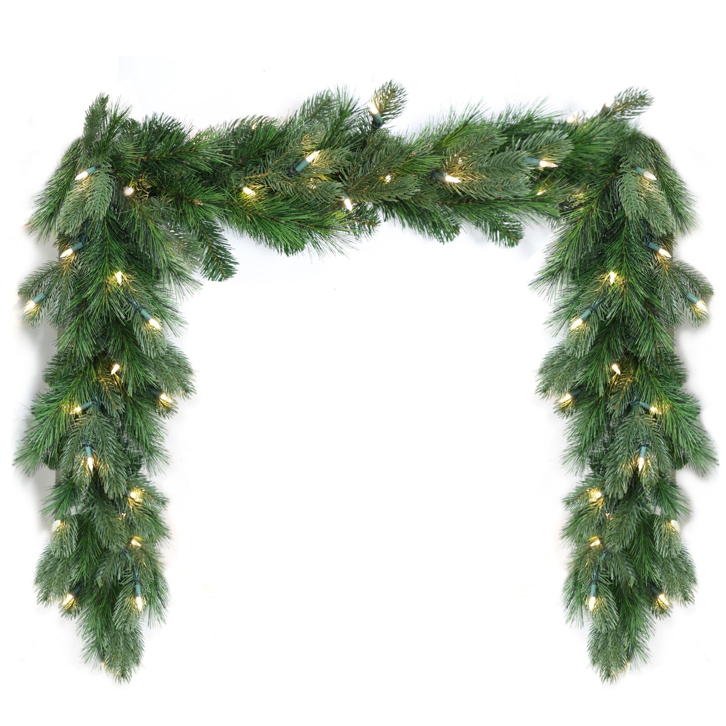 Pre-Lit Warm White LEDs Garland (G108FW12-180T-72LED )