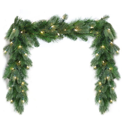 Pre-Lit Warm White LEDs Garland (G108FW12-180T-72LED )