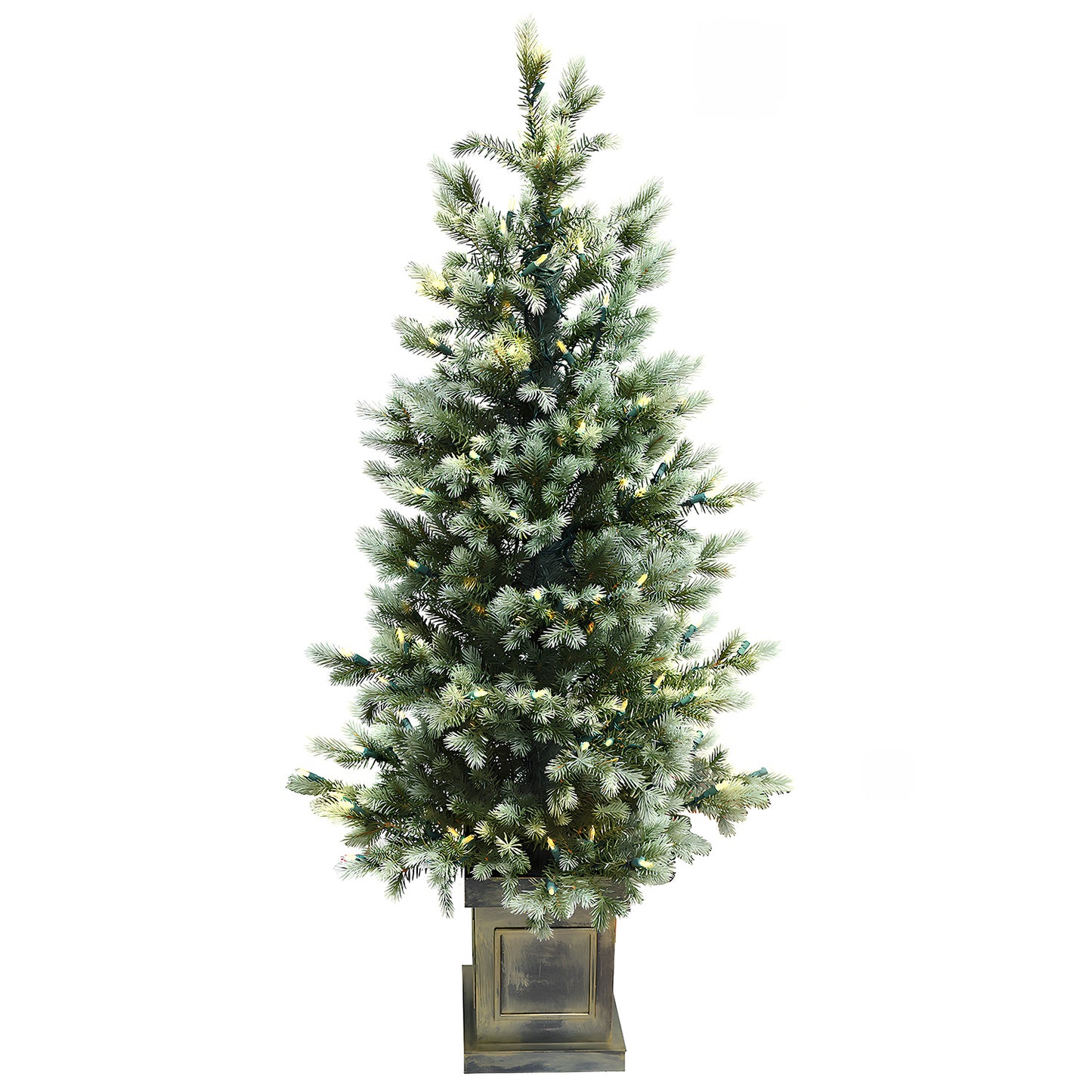 Pre-Lit Potted Pine Christmas Tree, 4 ft (S48FW23-138T-174LED)
