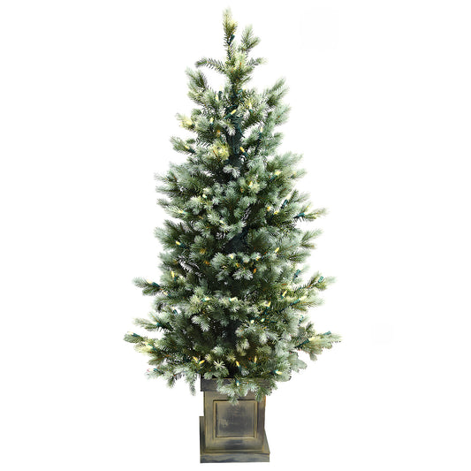 Pre-Lit Potted Pine Christmas Tree, 4 ft (S48FW23-138T-174LED)
