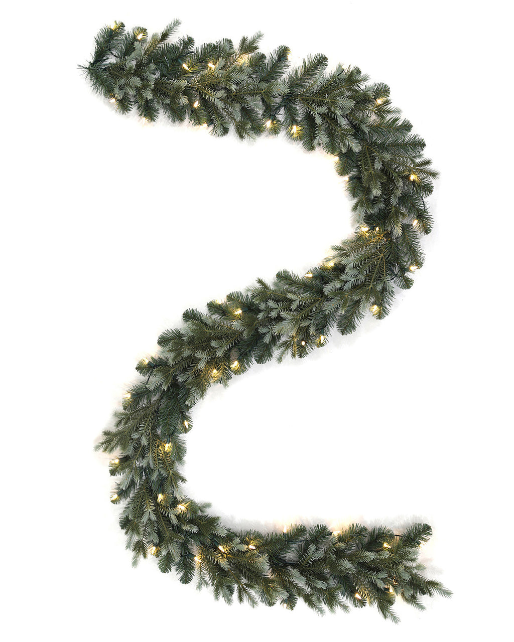 Pre-lit Christmas Greenery Garland – Vintage Spruce – G108FW10-128T-X