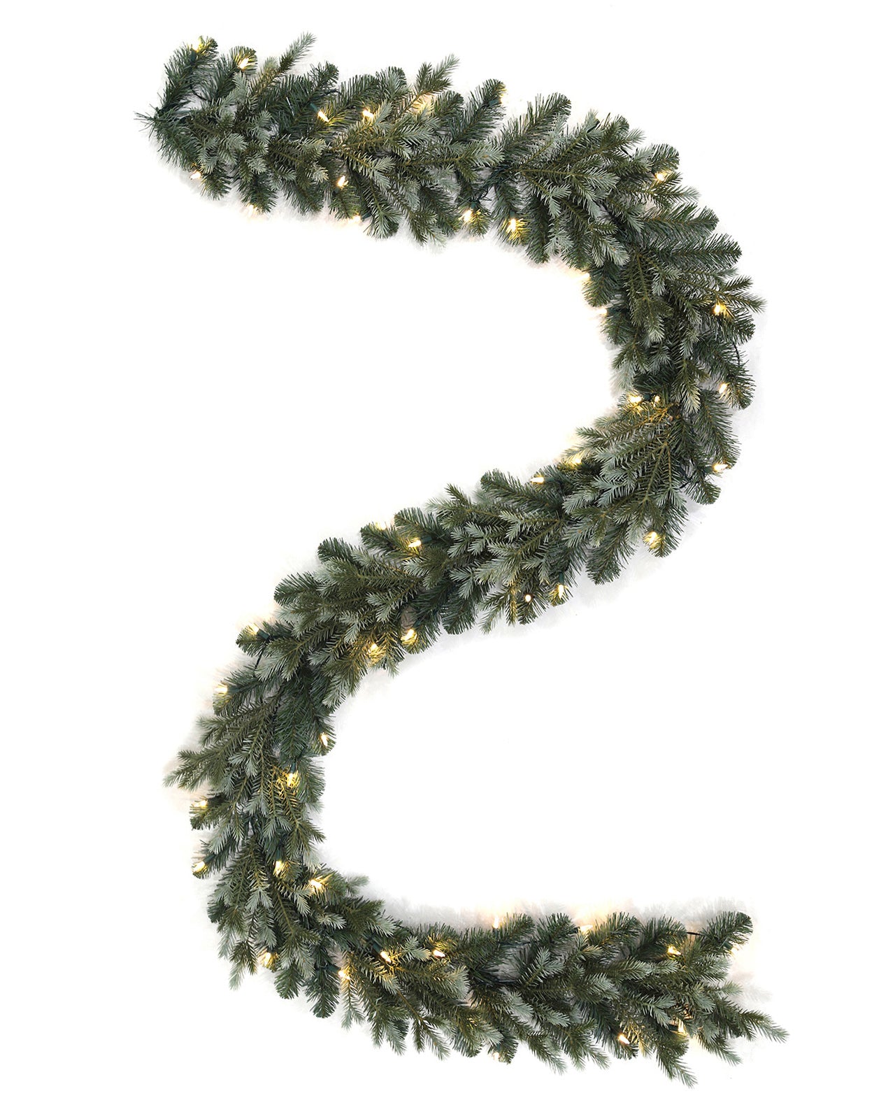 Pre-lit Christmas Greenery Garland – Vintage Spruce – G108FW10-128T-X