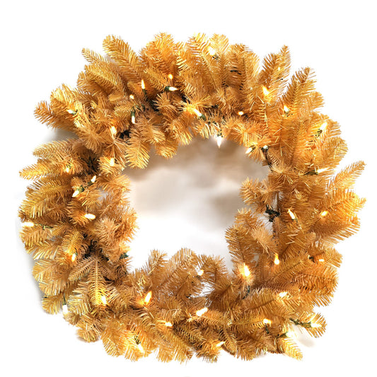 Pre-Lit Wreath, 60 cm -SW30FW30-164T-72LED-P