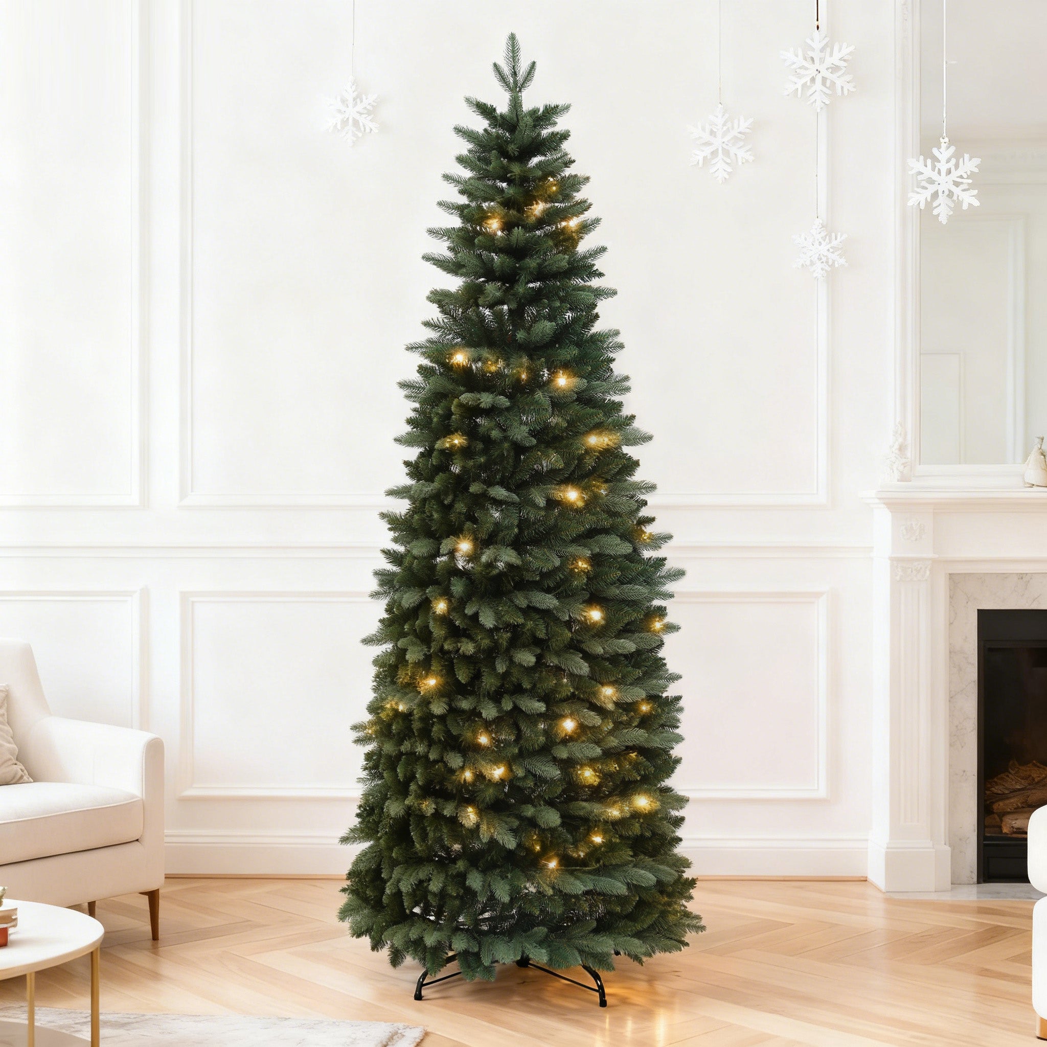 Pre-lit Christmas Greenery Tree 7FT – B84FW39-972T-170LED