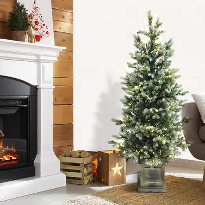 Pre-Lit Potted Pine Christmas Tree, 4 ft (S48FW23-138T-174LED)
