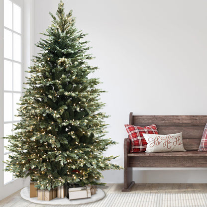 Pre-Lit Traditional Fir Multi-Function Christmas Tree,7.5 ft(B90FW54-807T-534LED)