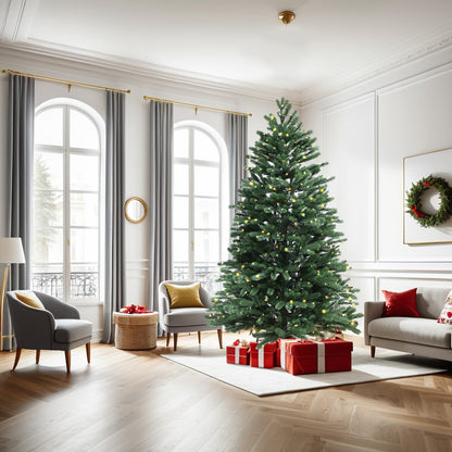 Pre-Lit Traditional Fir Multi-Function Christmas Tree,7.5 ft(B90FW50-796T-498LED)