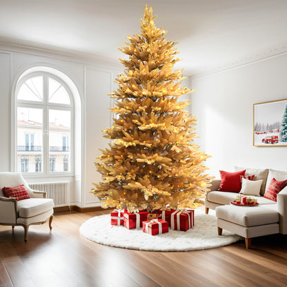 Pre-Lit Traditional Fir Multi-Function Christmas Tree,7.5 ft(B90FW54-1000T-534LED-P)