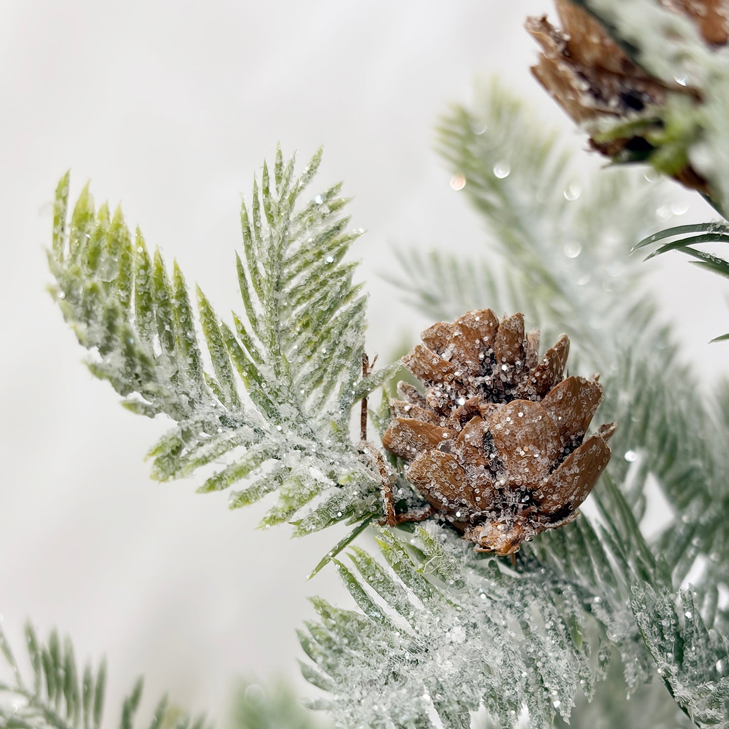 Mini Christmas Tree 30" – Frosted Greenery with Birds & Pine Cones – YCY020-102B-30T