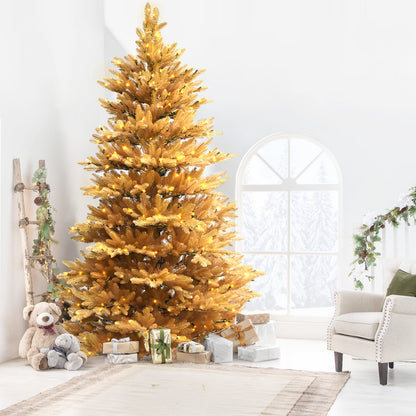 Pre-Lit Traditional Fir Multi-Function Christmas Tree,7.5 ft(B90FW54-1000T-534LED-P)
