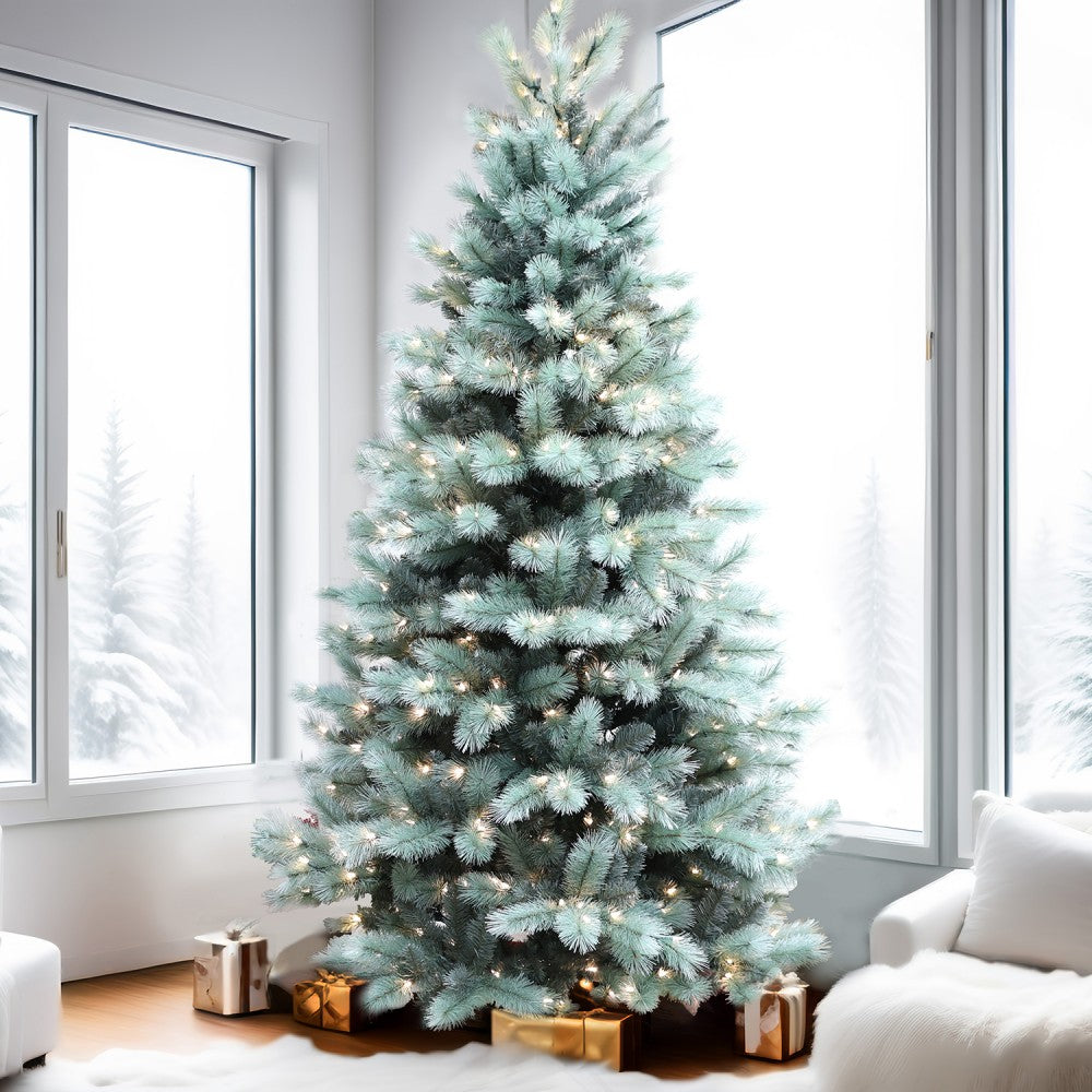 Pre-Lit Traditional Fir Multi-Function Christmas Tree,7.5 ft(B90FW52-1030T-534LED)