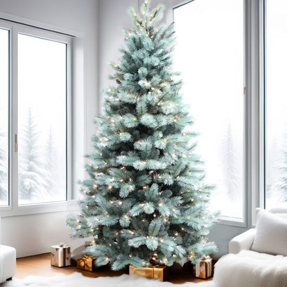 Pre-Lit Traditional Fir Multi-Function Christmas Tree,7.5 ft(B90FW52-1030T-534LED)