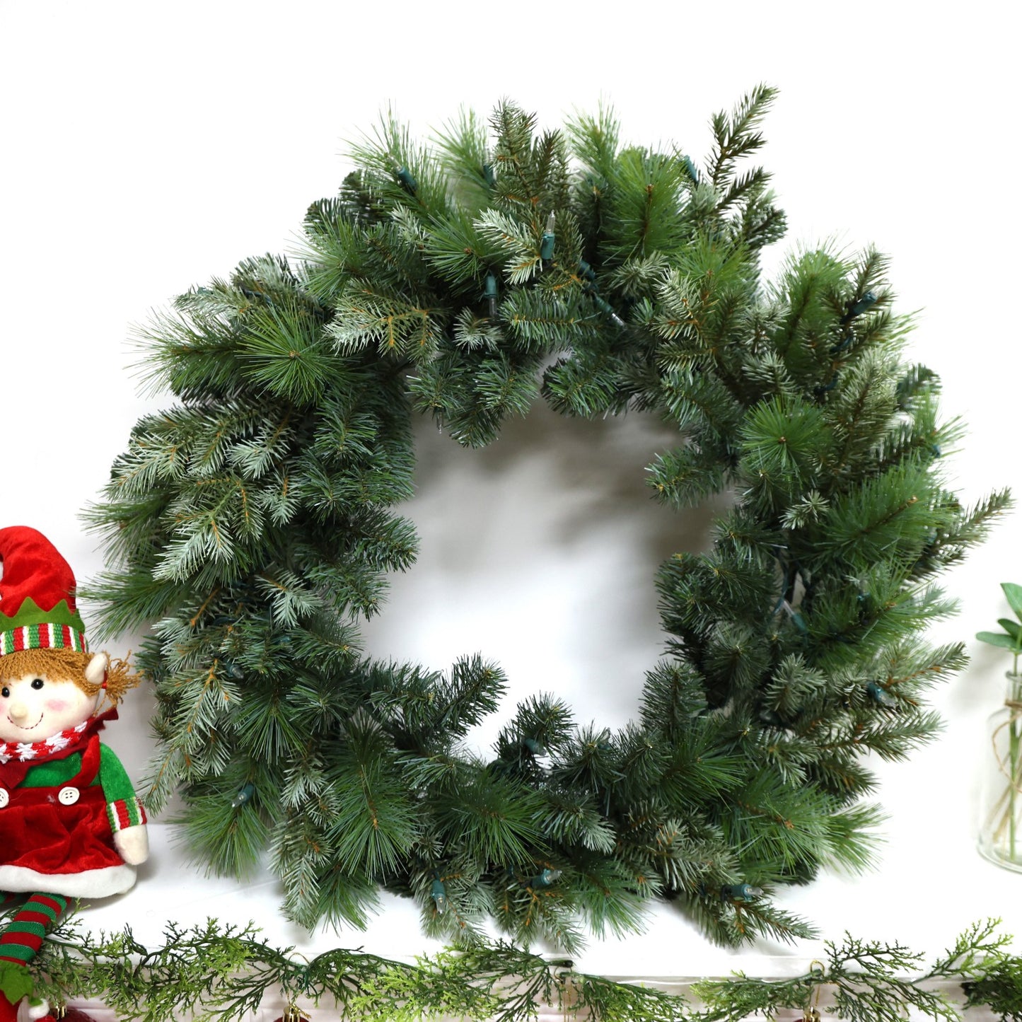 Pre-Lit Wreath, 60 cm -SW30FW30-120T