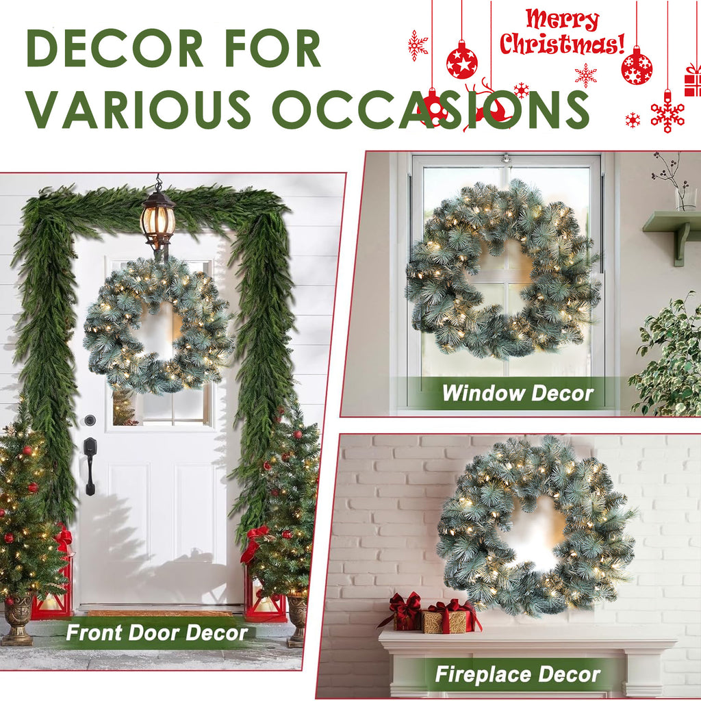 Pre-Lit Wreath, 60 cm -SW30FW30-150TS