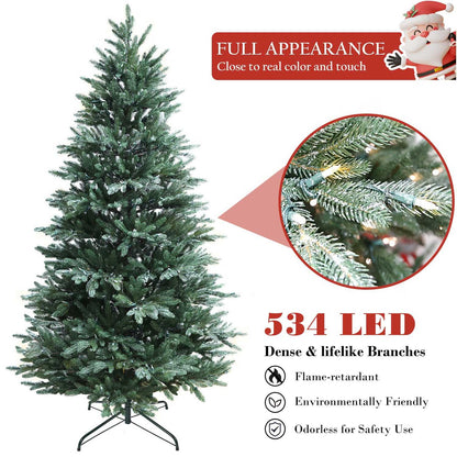Pre-Lit Traditional Fir Multi-Function Christmas Tree,7.5 ft