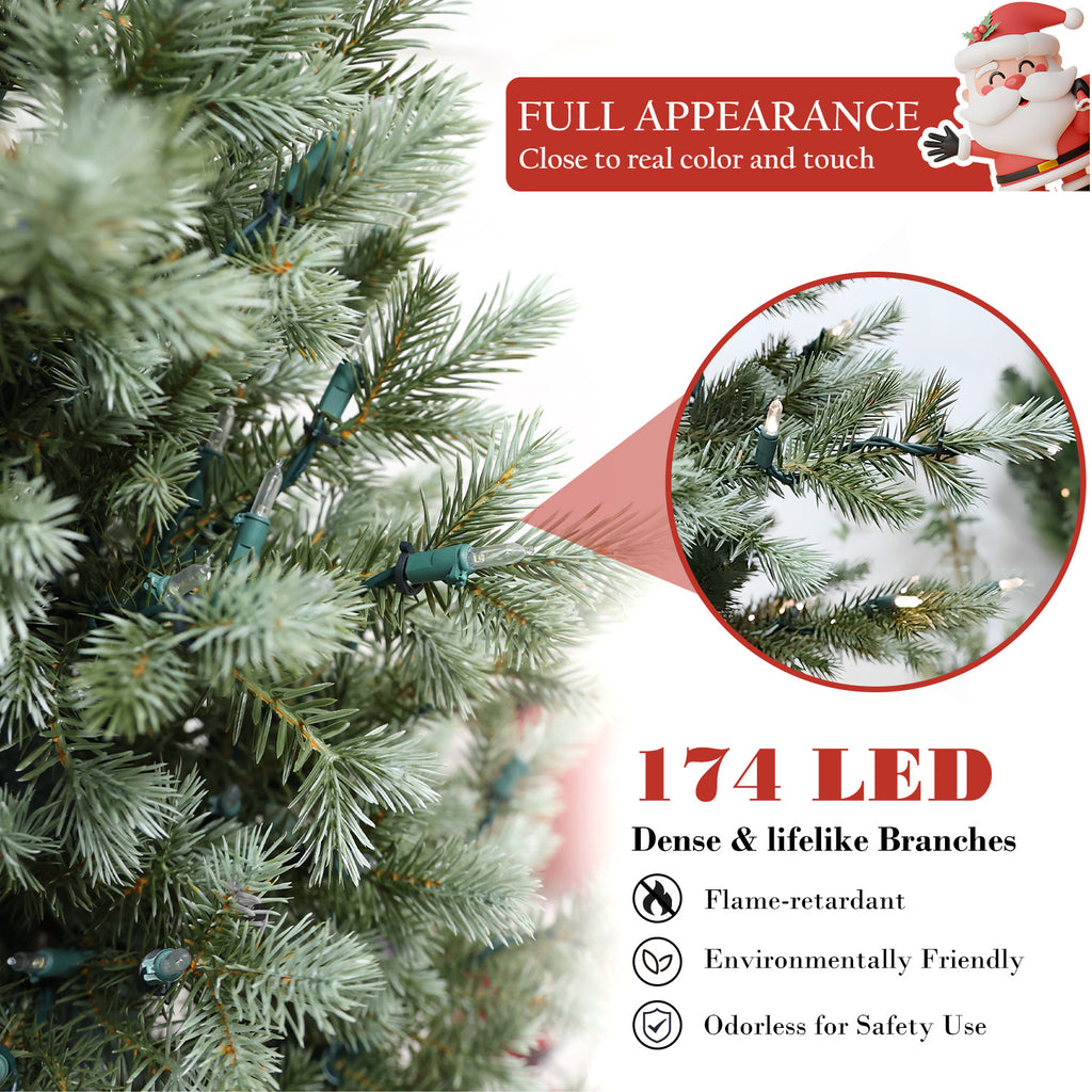 Pre-Lit Potted Pine Christmas Tree, 4 ft (S48FW23-138T-174LED)