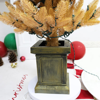 Pre-Lit Potted Pine Christmas Tree, 4 ft (S48FW23-138T-174LED-P)