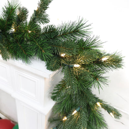 Pre-Lit Warm White LEDs Garland (G108FW12-180T-72LED )