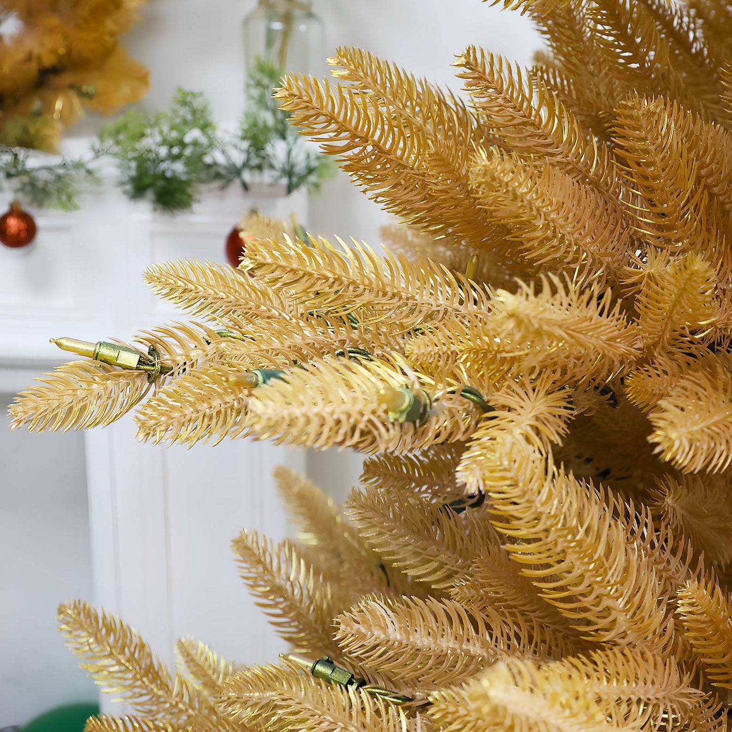 Pre-Lit Traditional Fir Multi-Function Christmas Tree,7.5 ft(B90FW54-1000T-534LED-P)