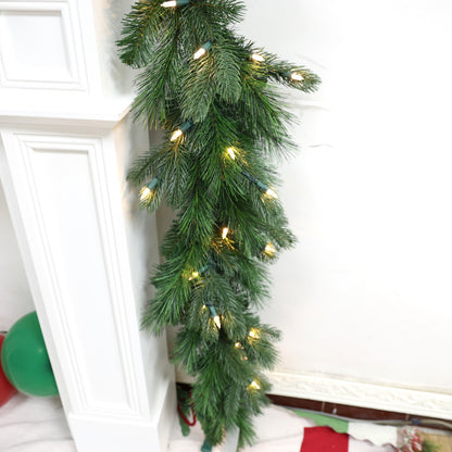 Pre-Lit Warm White LEDs Garland (G108FW12-180T-72LED )