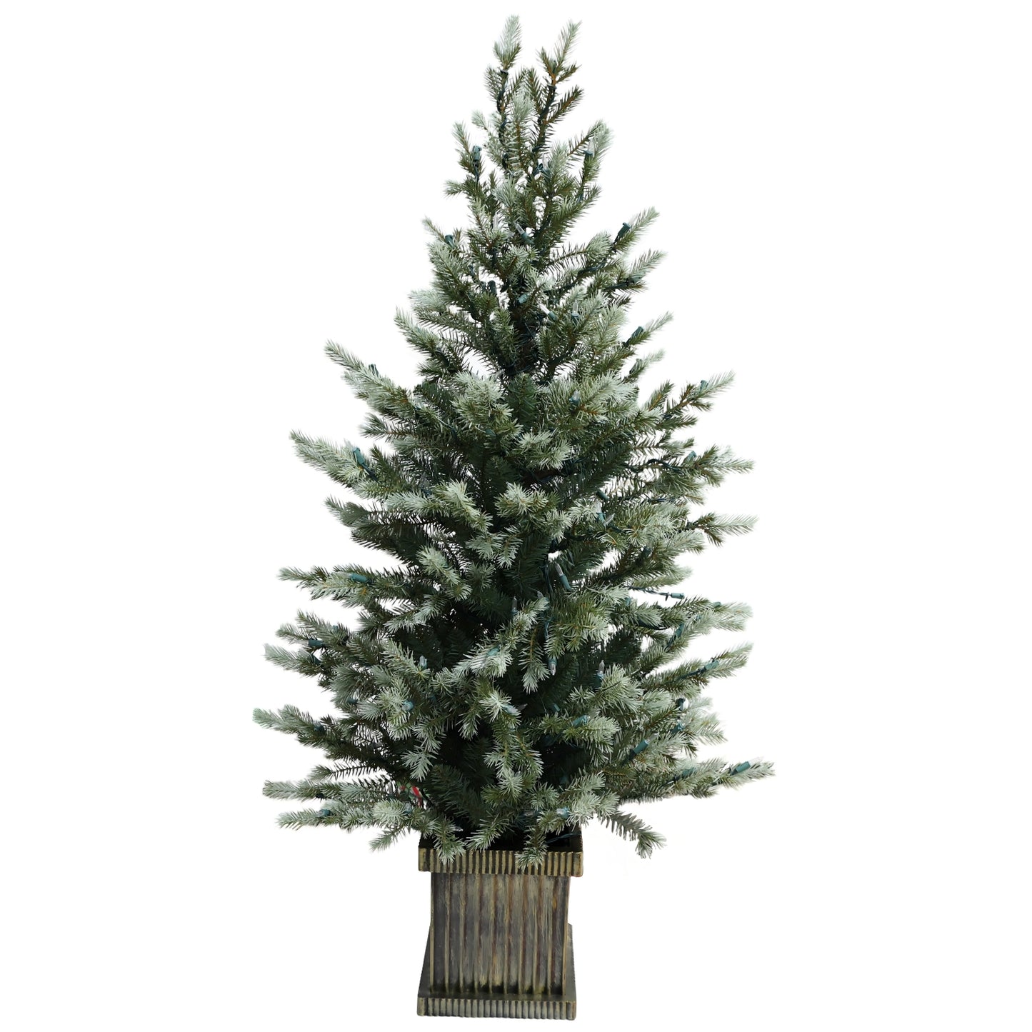 Pre-Lit Potted Pine Christmas Tree, 4 ft (S48FW27-162T-174LED)