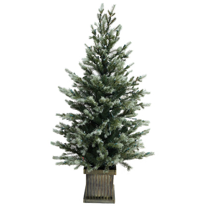 Pre-Lit Potted Pine Christmas Tree, 4 ft (S48FW27-162T-174LED)