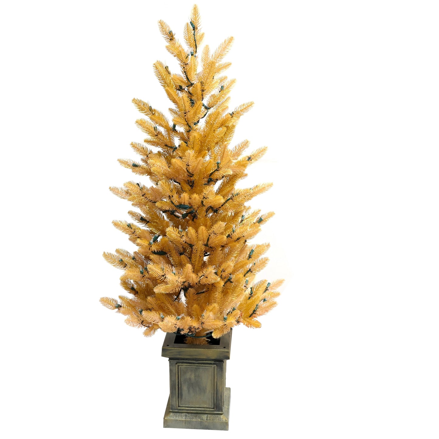 Pre-Lit Potted Pine Christmas Tree, 4 ft (S48FW23-138T-174LED-P)