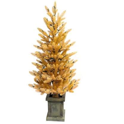 Pre-Lit Potted Pine Christmas Tree, 4 ft (S48FW23-138T-174LED-P)