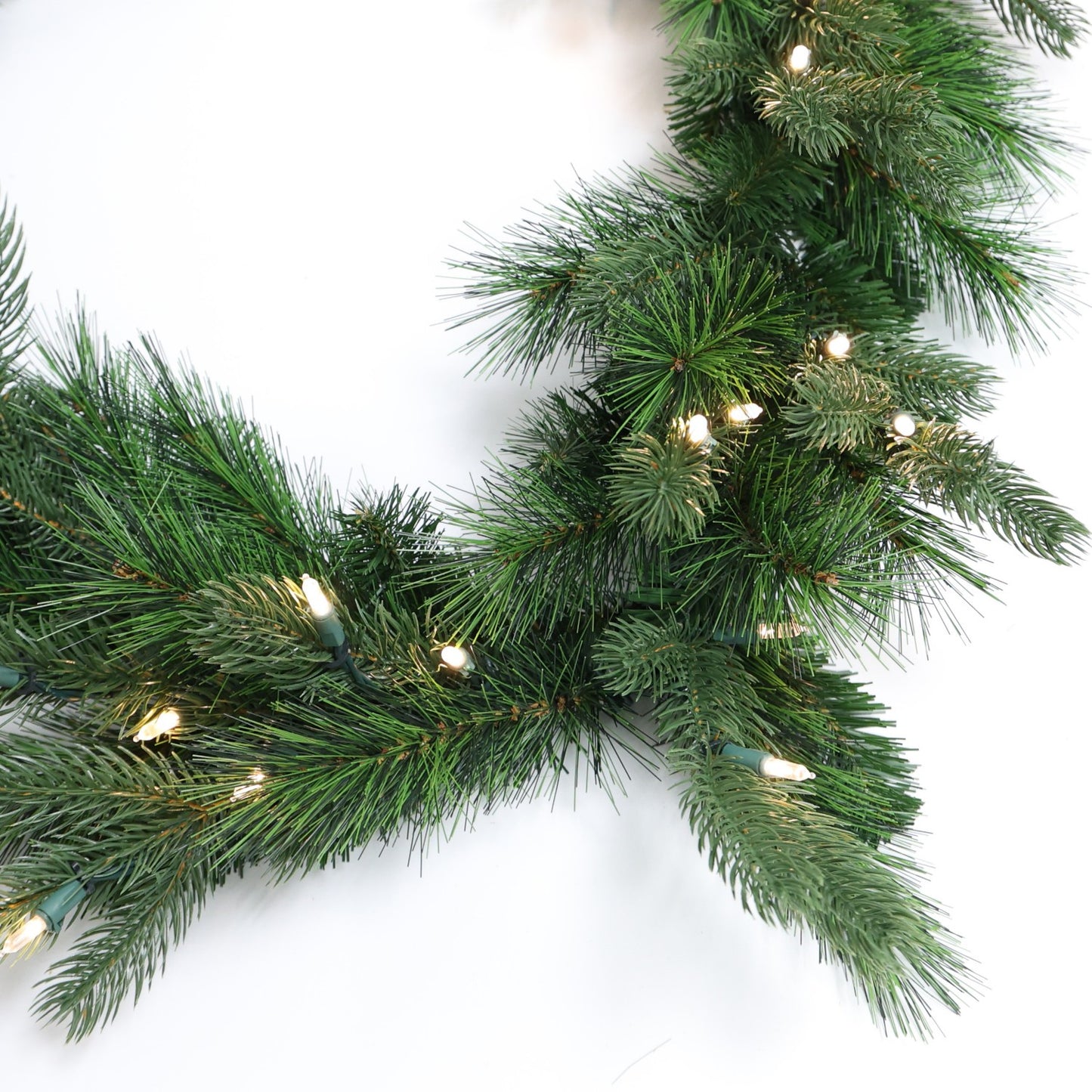 Pre-Lit Warm White LEDs Garland (G108FW12-180T-72LED )