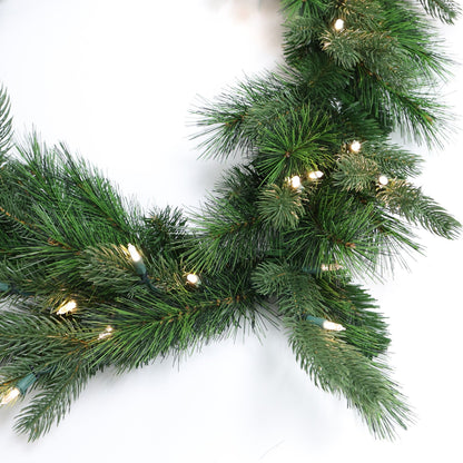 Pre-Lit Warm White LEDs Garland (G108FW12-180T-72LED )