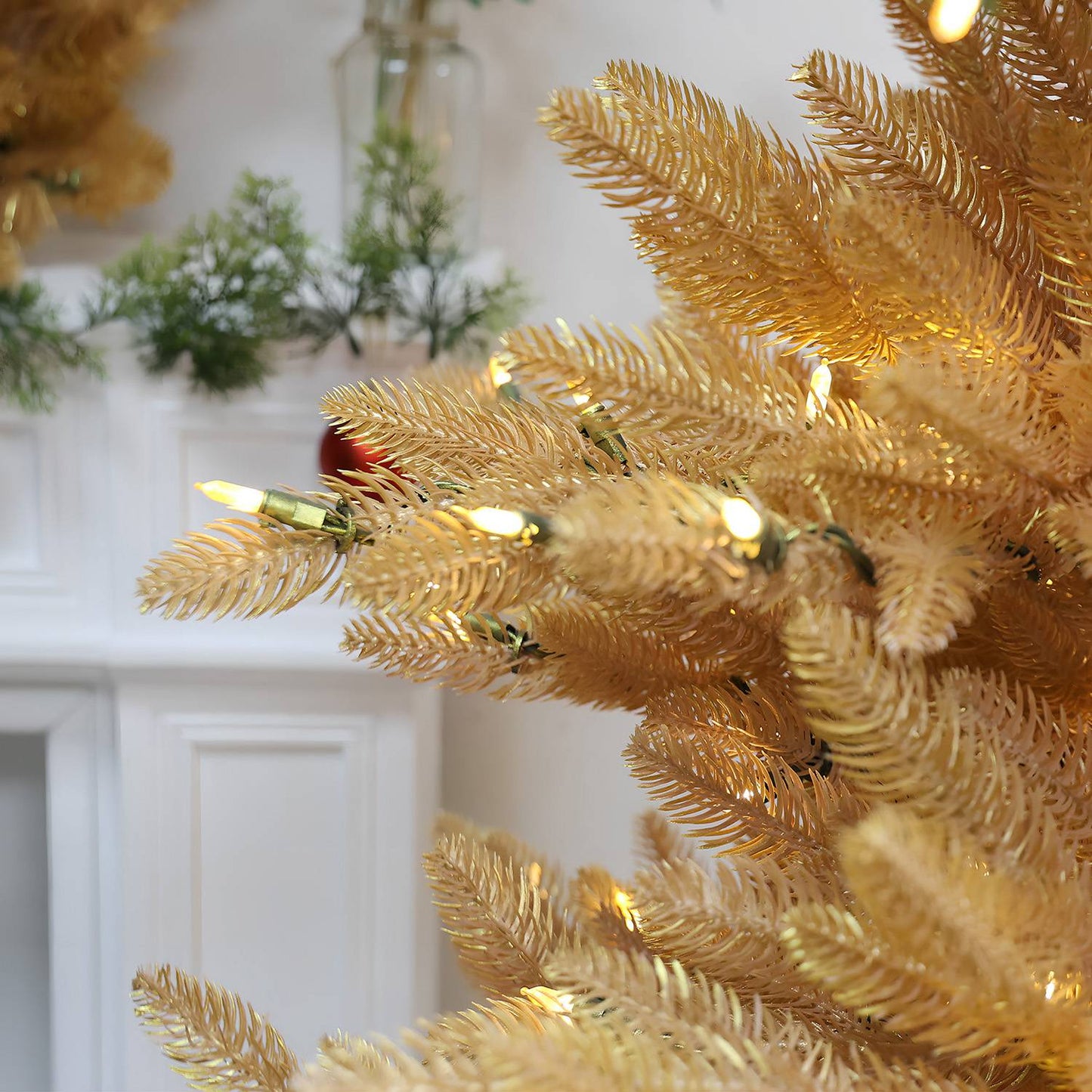 Pre-Lit Traditional Fir Multi-Function Christmas Tree,7.5 ft(B90FW54-1000T-534LED-P)