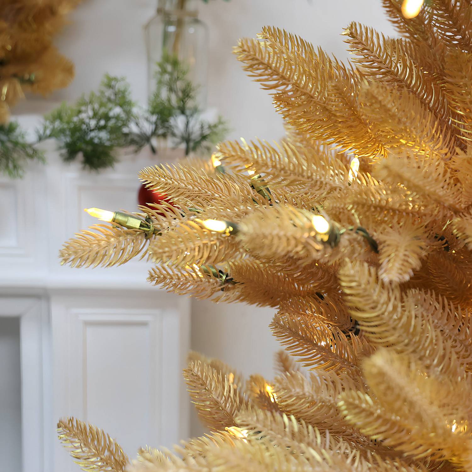 Pre-Lit Traditional Fir Multi-Function Christmas Tree,7.5 ft(B90FW54-1000T-534LED-P)
