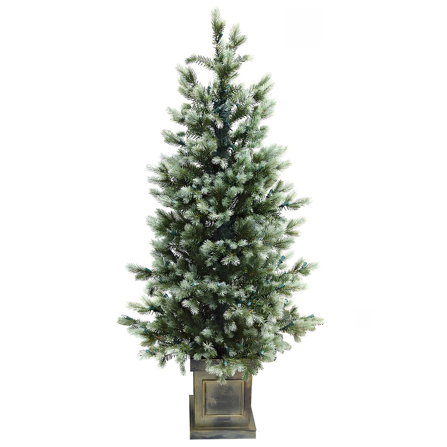 Pre-Lit Potted Pine Christmas Tree, 4 ft (S48FW23-138T-174LED)