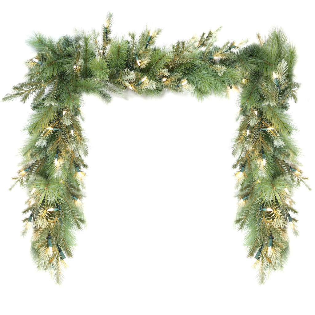 Pre-Lit Warm White LEDs Garland (G108FW12-169T-72LED )