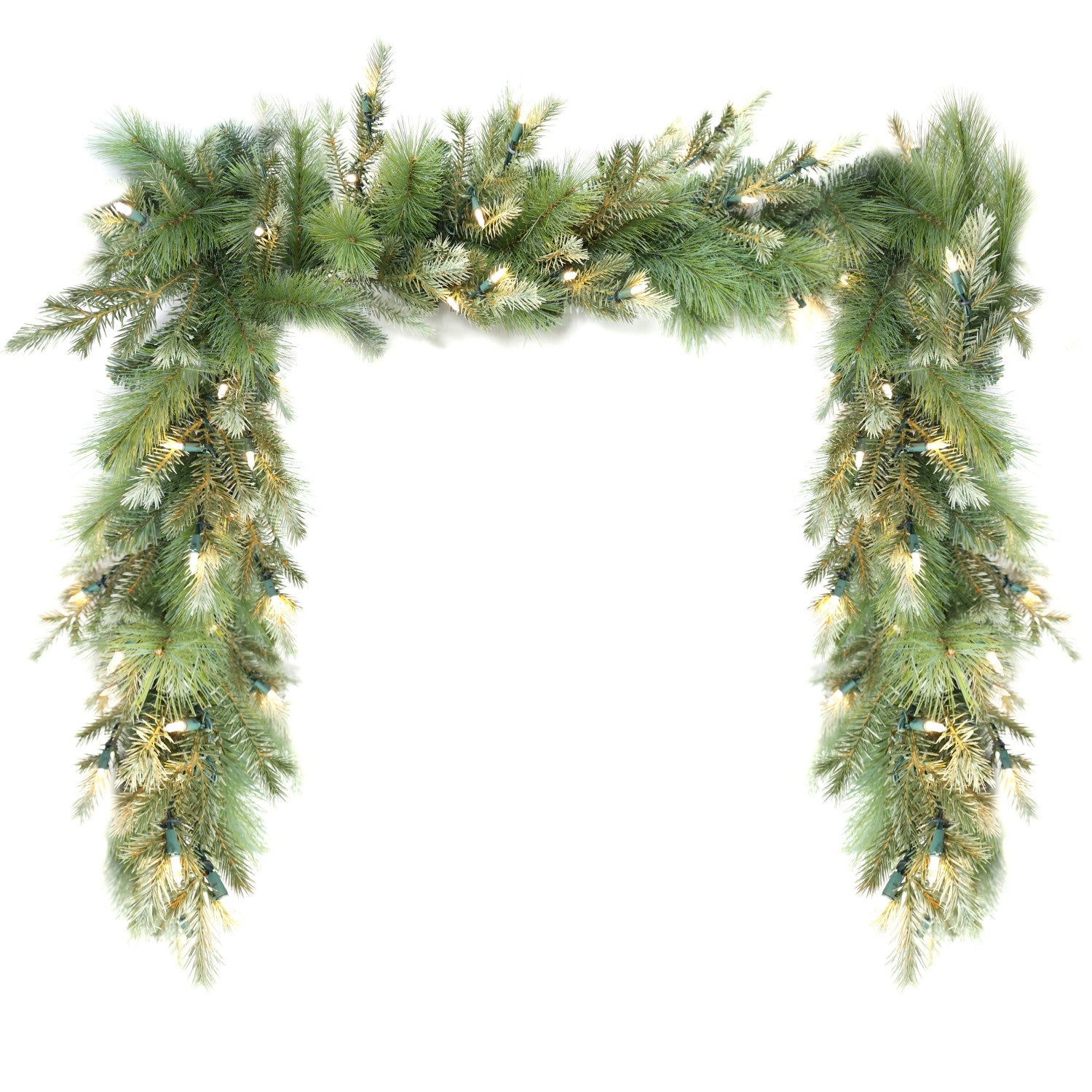 Pre-Lit Warm White LEDs Garland (G108FW12-169T-72LED )