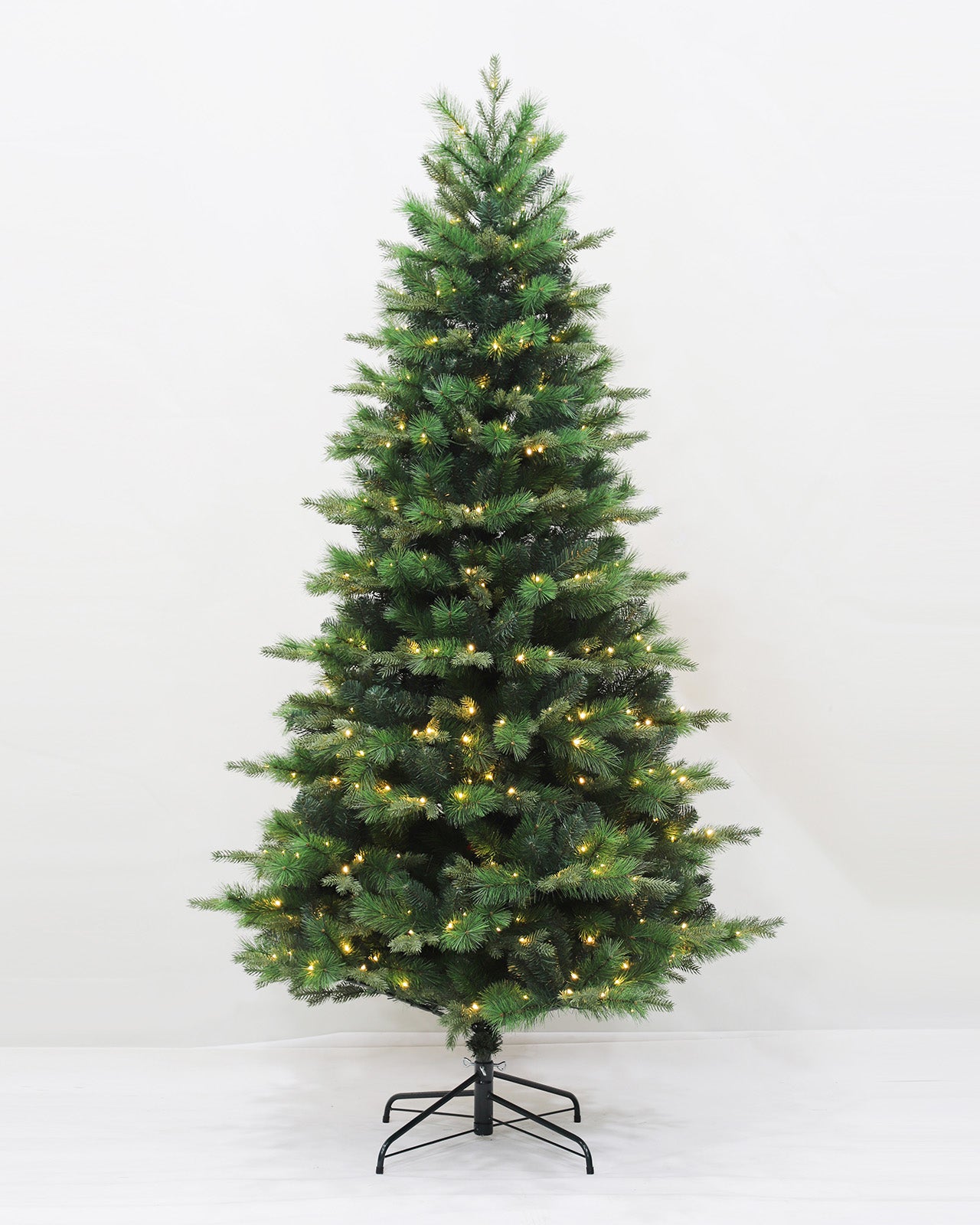 Pre-lit Christmas Greenery Tree 9FT – Mix Green Fir – B108FW59-1559T-470LED