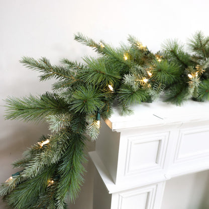 Pre-Lit Warm White LEDs Garland (G108FW12-169T-72LED )