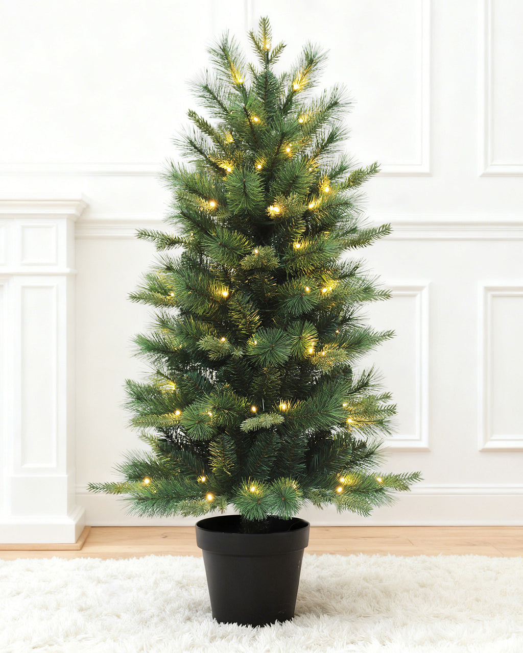 Pre-lit Christmas Greenery Tree 4FT – Mix Green Fir – B48FW26-193T-80LED