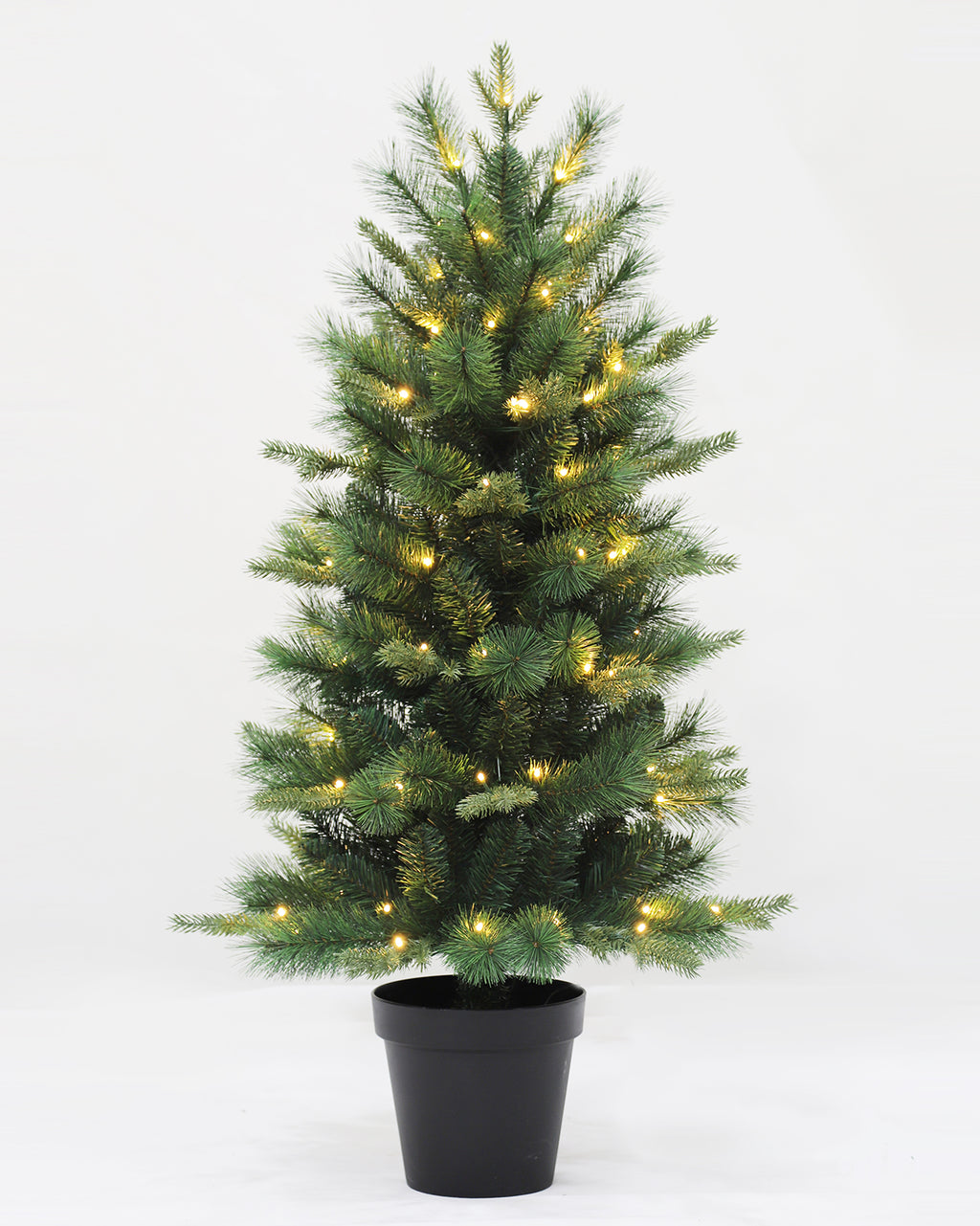 Pre-lit Christmas Greenery Tree 4FT – Mix Green Fir – B48FW26-193T-80LED