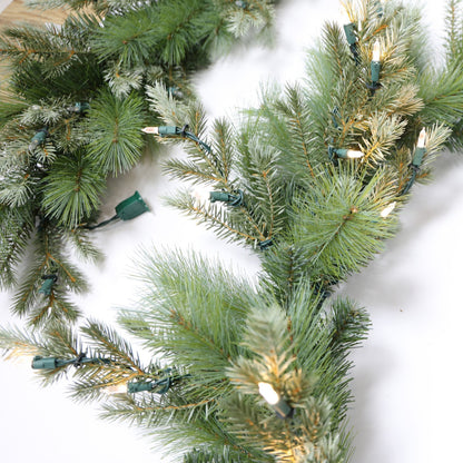 Pre-Lit Warm White LEDs Garland (G108FW12-169T-72LED )