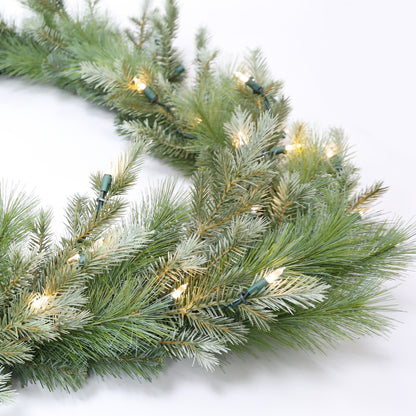 Pre-Lit Warm White LEDs Garland (G108FW12-169T-72LED )