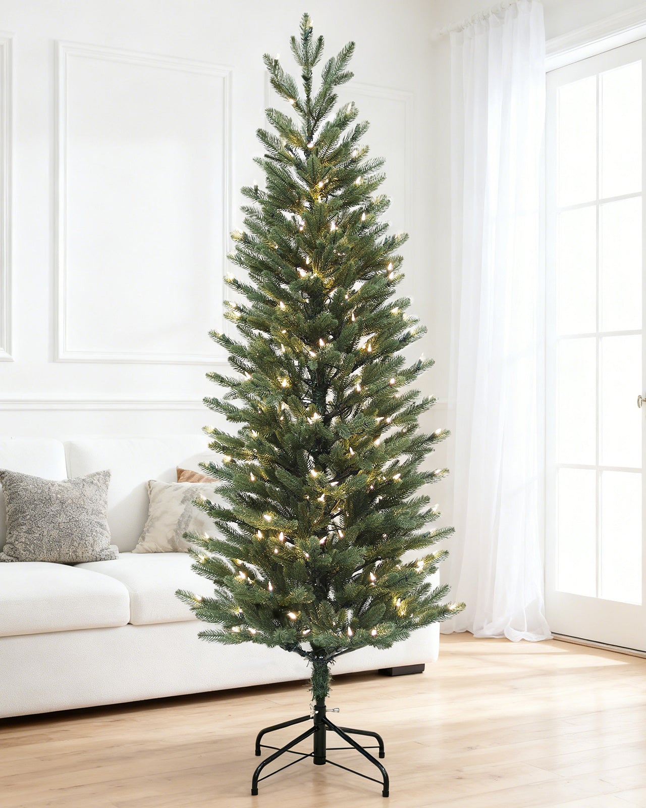 Pre-lit Christmas Greenery Tree 6FT – Classic Spruce – B72FW30-276T-G