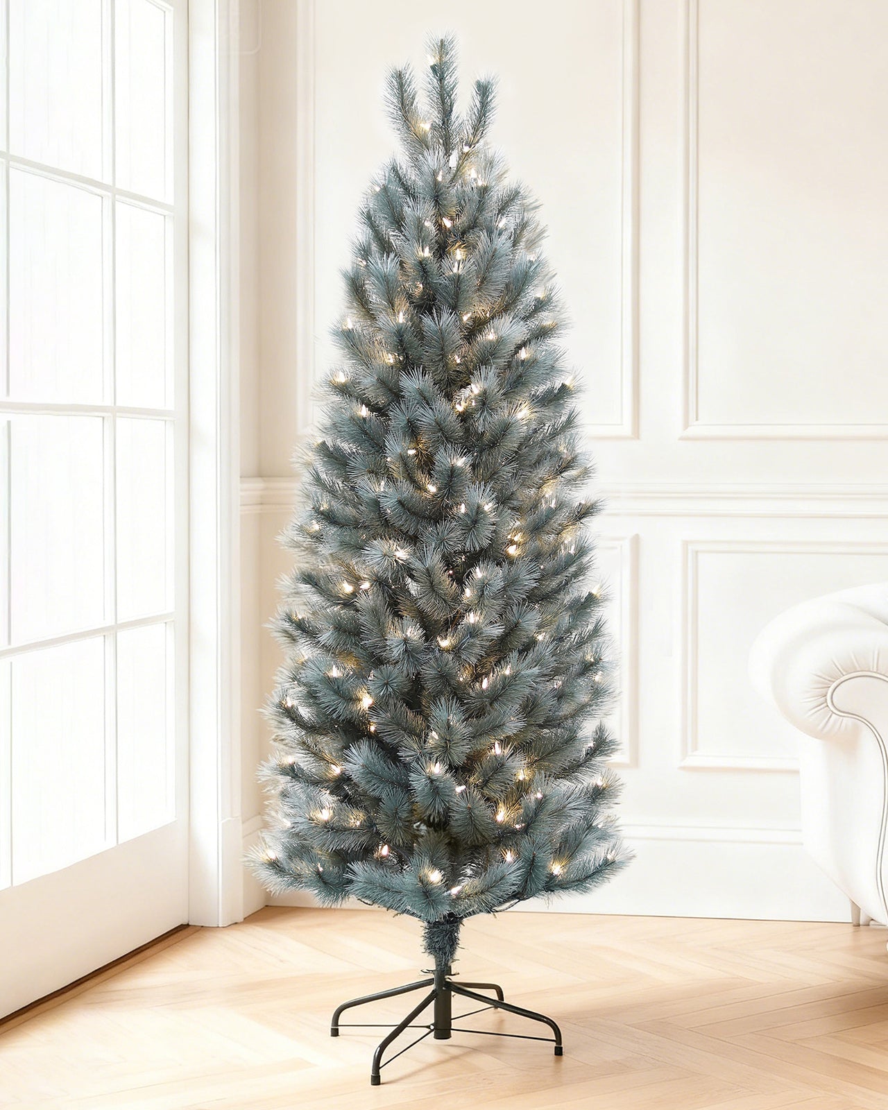 Pre-lit Christmas Greenery Tree 6FT – Dreamy Blue Pine – B72FW30-276T-S
