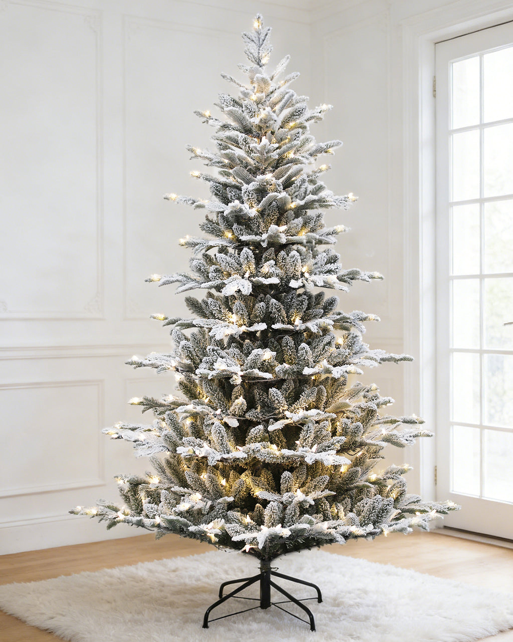 Pre-lit Christmas Greenery Tree 7FT – Frosted Cloud Fir – B78FW53-797TF
