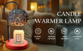 Candle Warmer Lamp with Timer, Dimmer Candle Lamp Warmer Adjustable Height, 312 K9 Crystals Lampshade Electric Wax Melt Warmer with 2 Bulbs, Wax Warmer for Scented Jar Candles (Black)