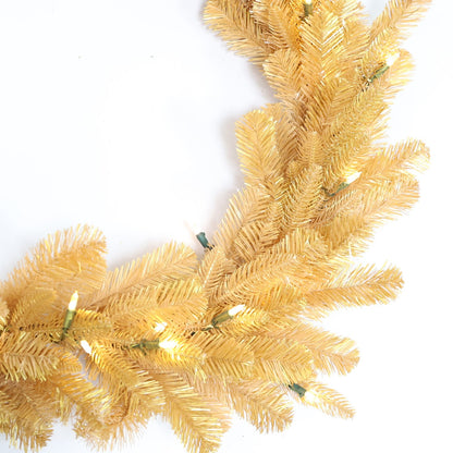 Pre-Lit Warm White LEDs Garland (G108FW12-224T-72LED-P)